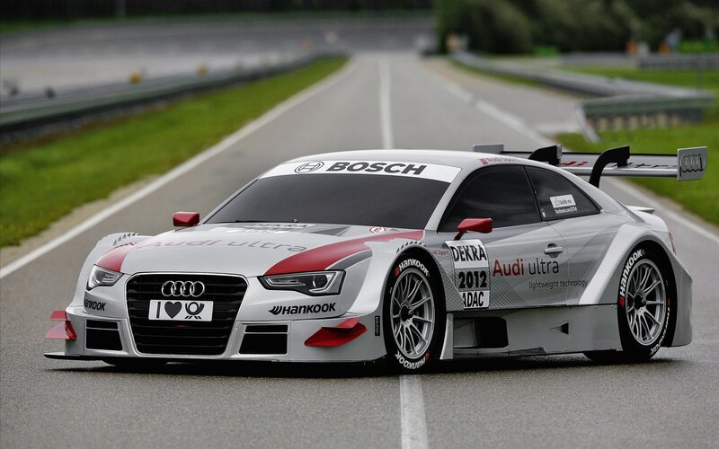 Audi Race Car on Track — Silver, Dynamic, Photograph, Race Car, Tires