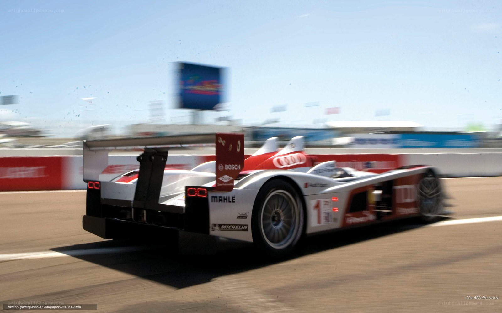 Audi race car on track