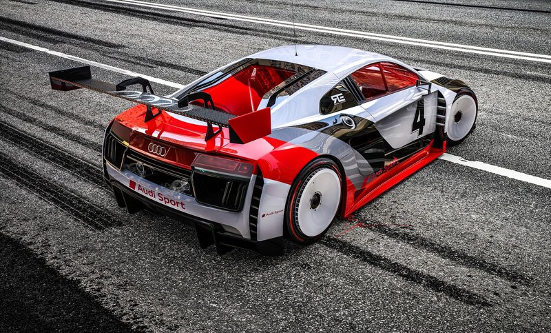 Audi Race Car — Red, Dynamic