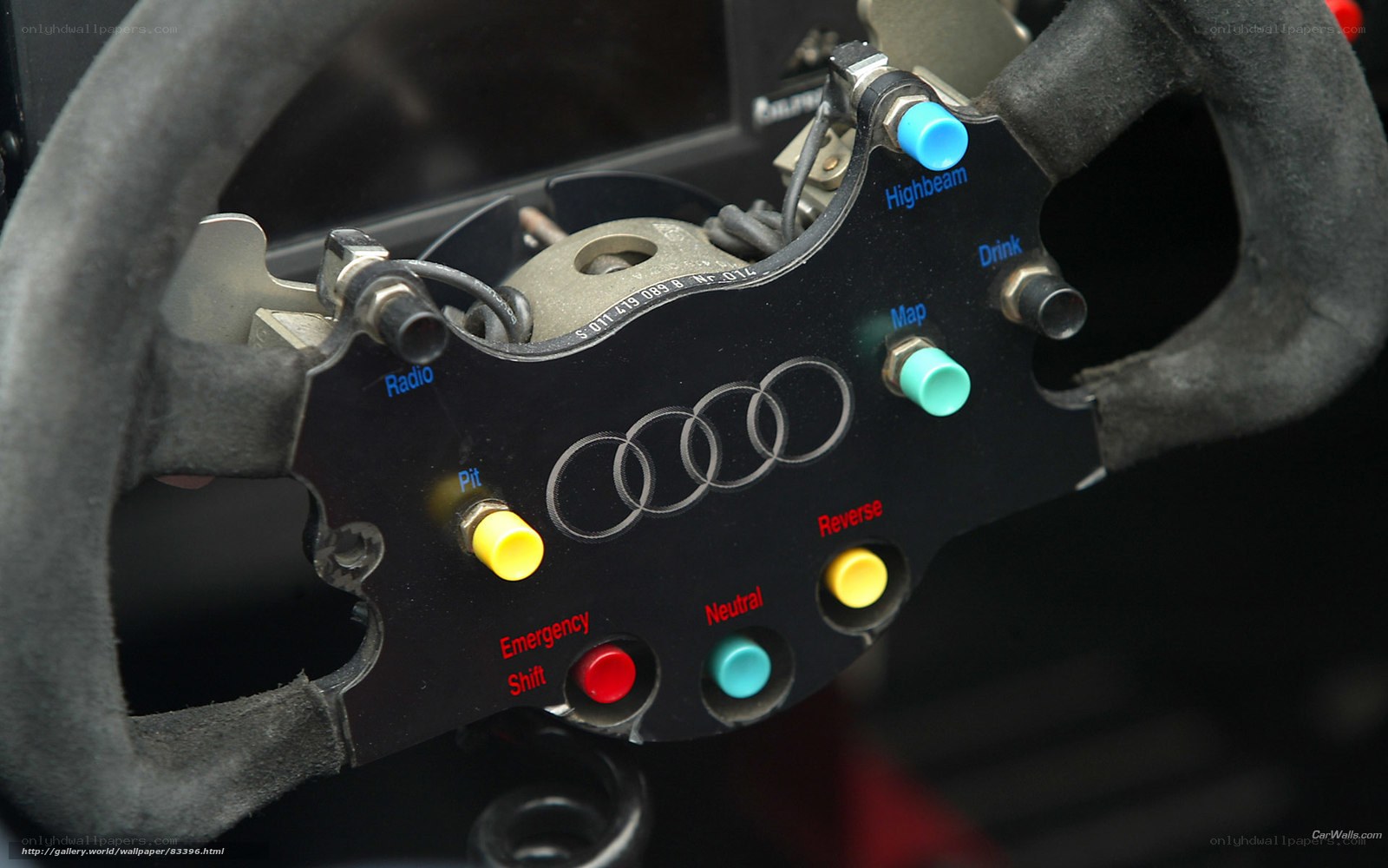 Audi race car steering wheel