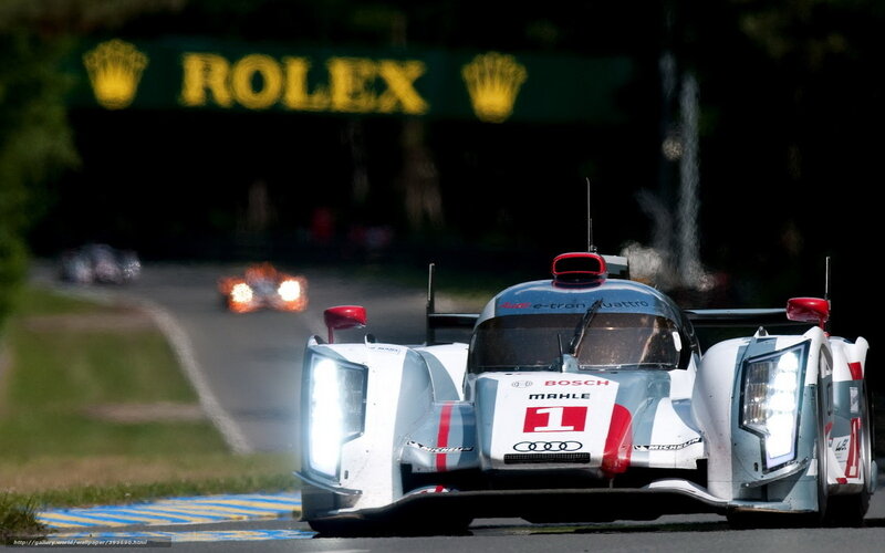 Audi Race Car — White, Dynamic, Afternoon