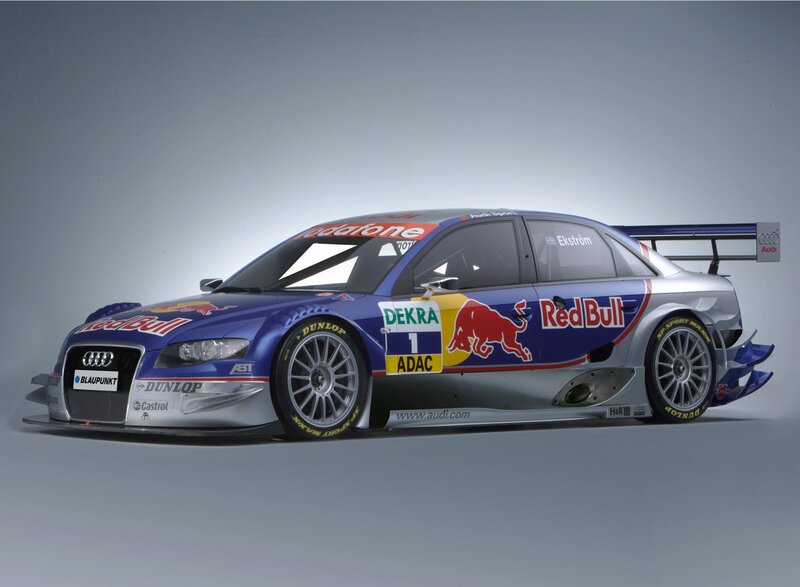 Audi race car with Red Bull livery