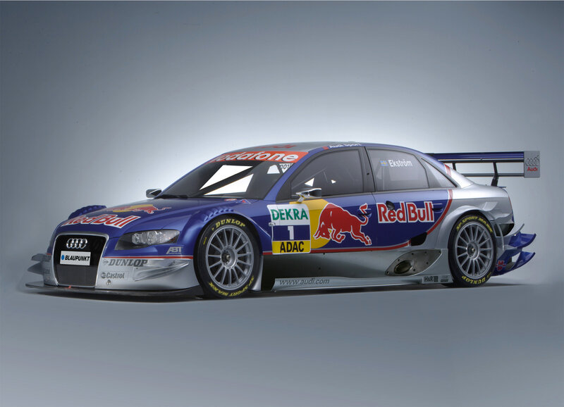 Audi race car with Red Bull livery