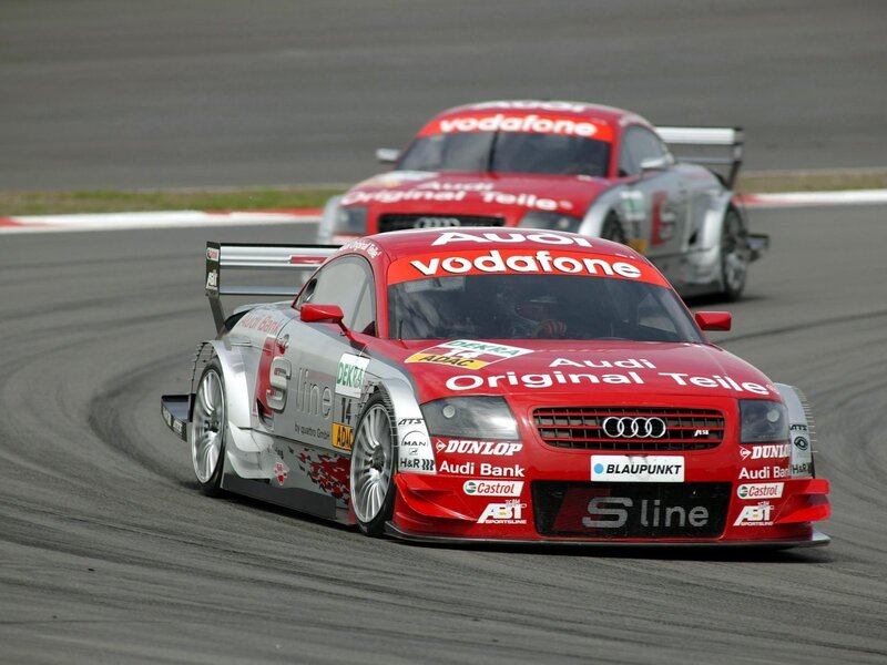 Audi race cars on track