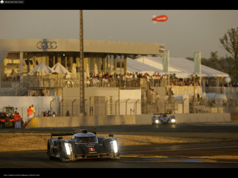 Audi Racing Car — Black, Dramatic, Sunset