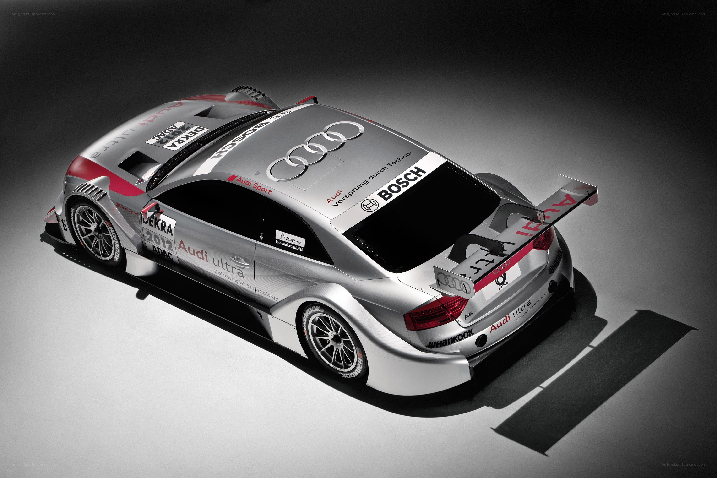 Audi racing car from above