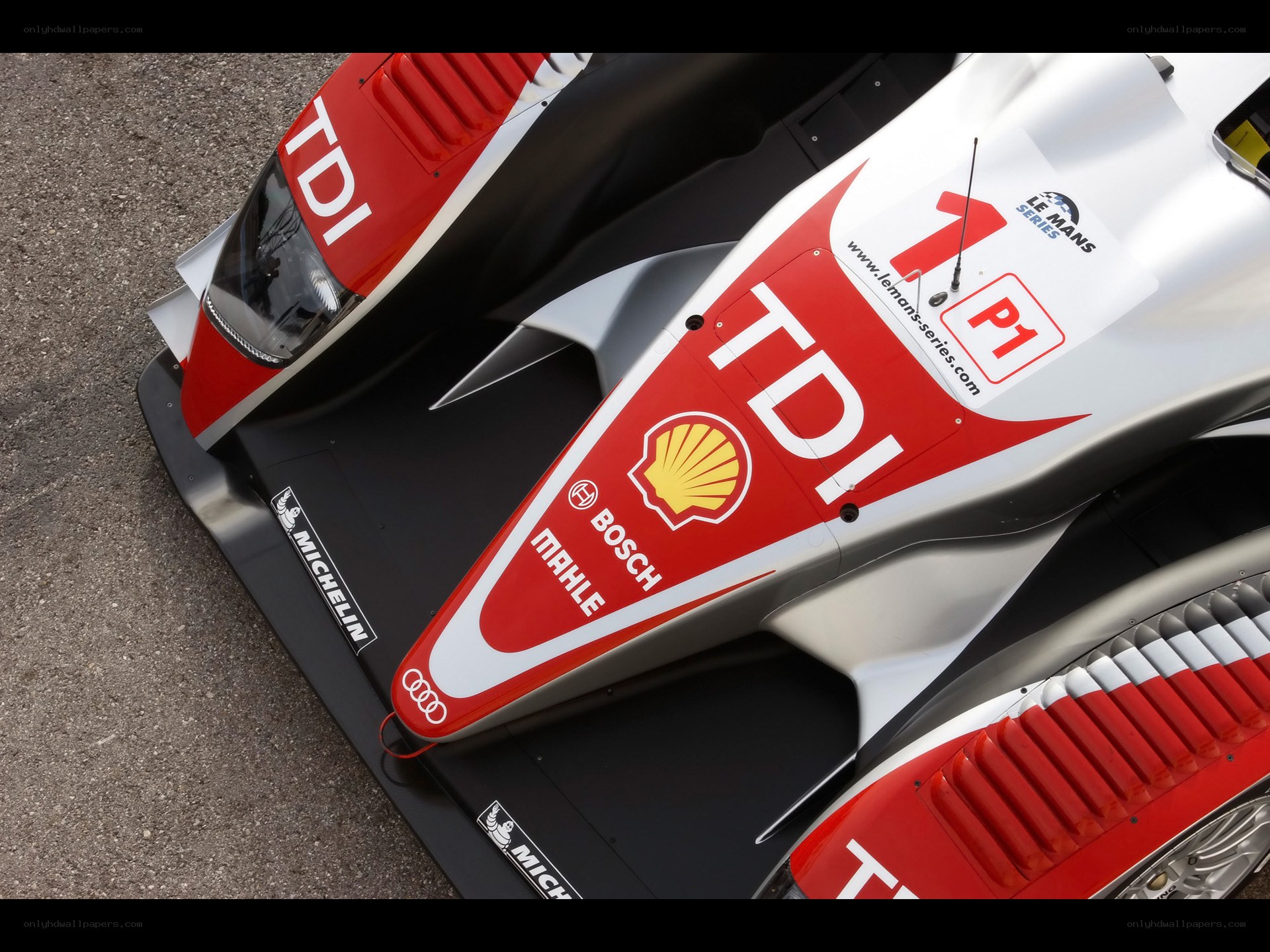 Audi racing car front view