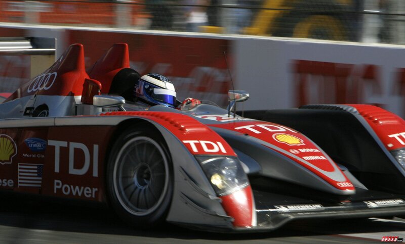 Audi racing car in motion