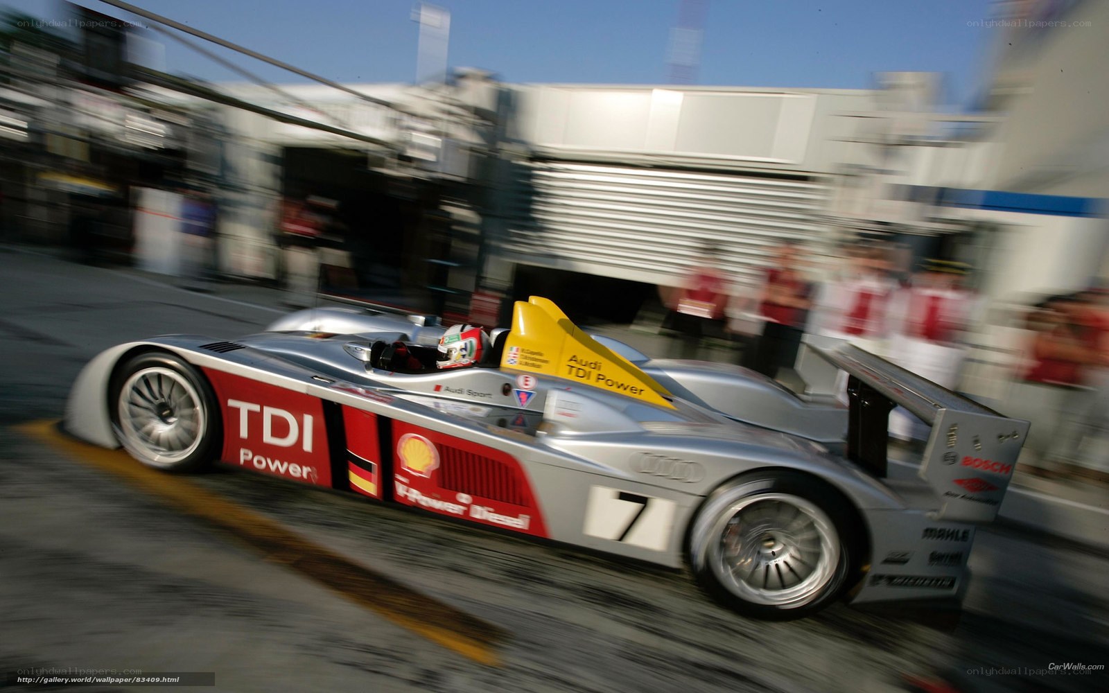 Audi racing car in motion