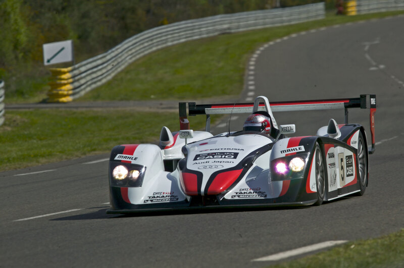 Audi racing car on a track