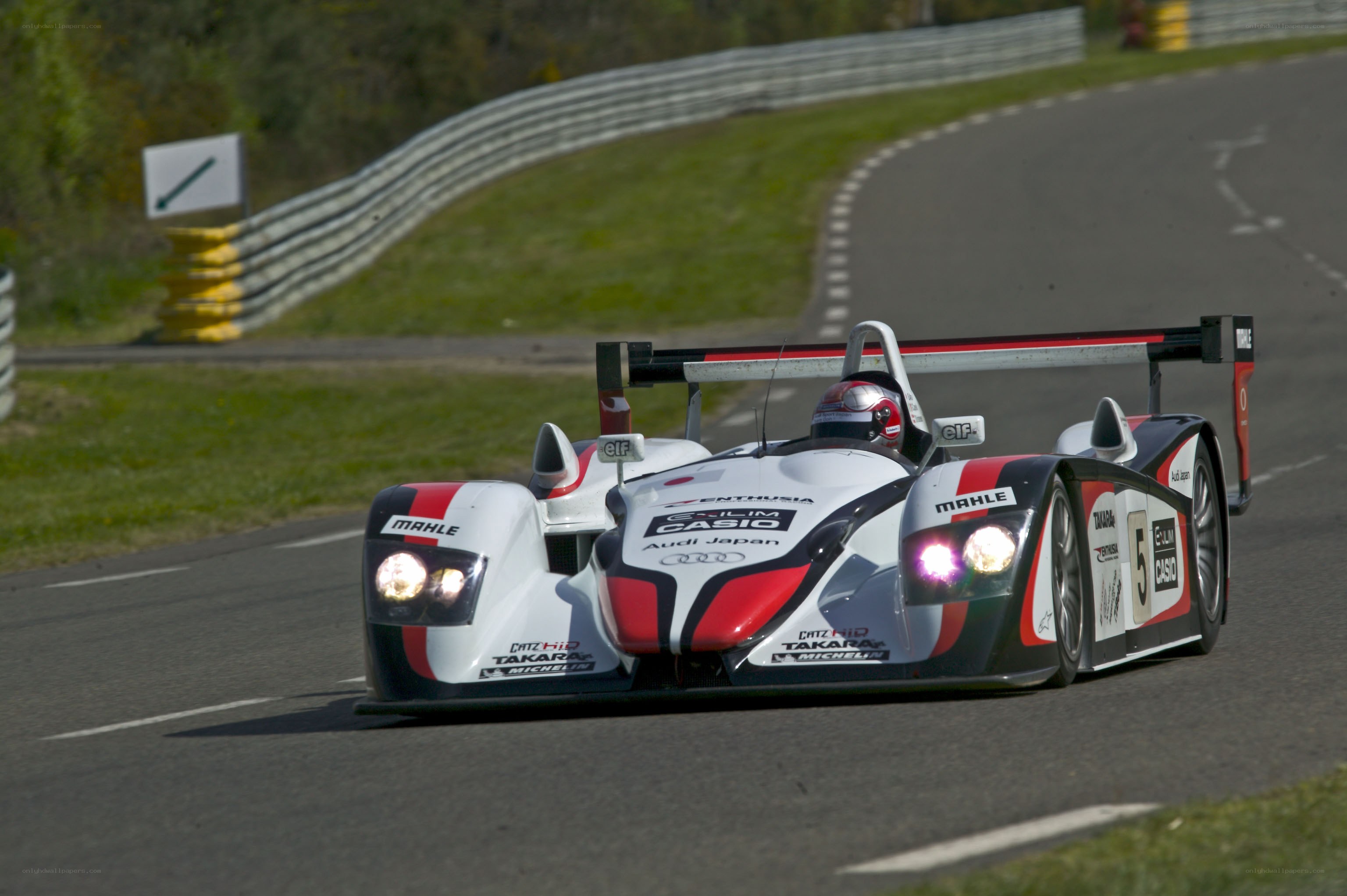 Audi racing car on a track