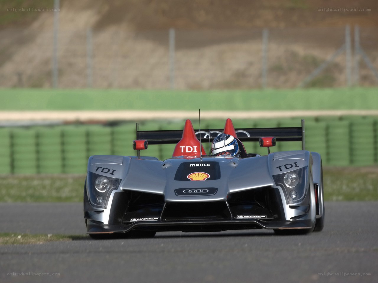 Audi racing car on track