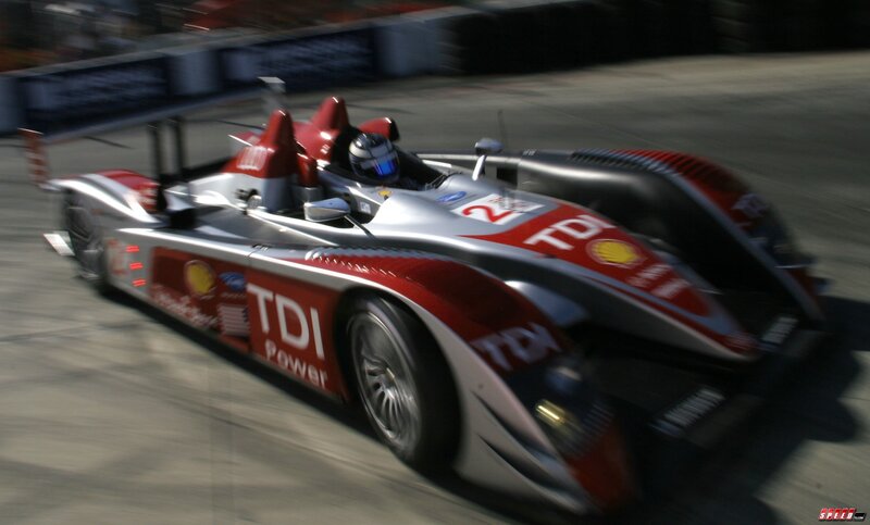 Audi racing car on track