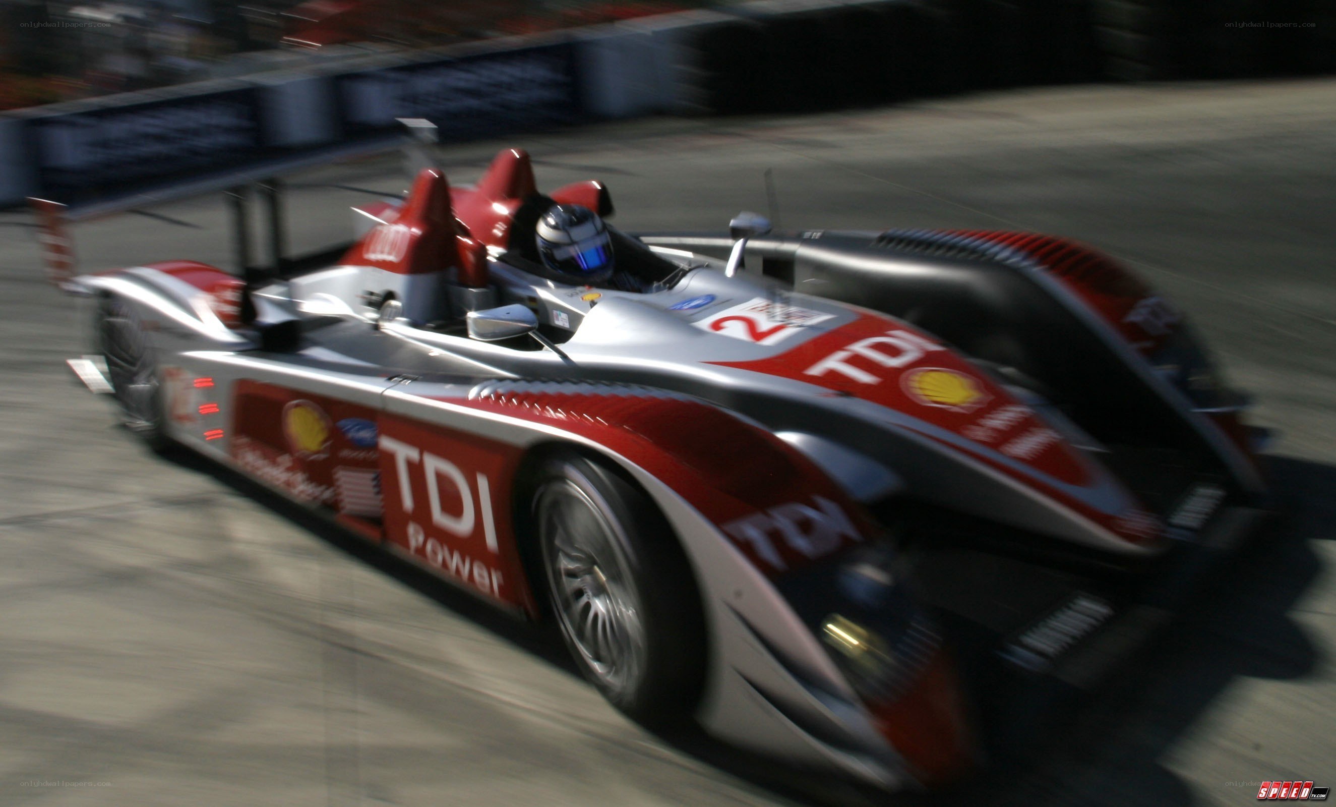 Audi racing car on track