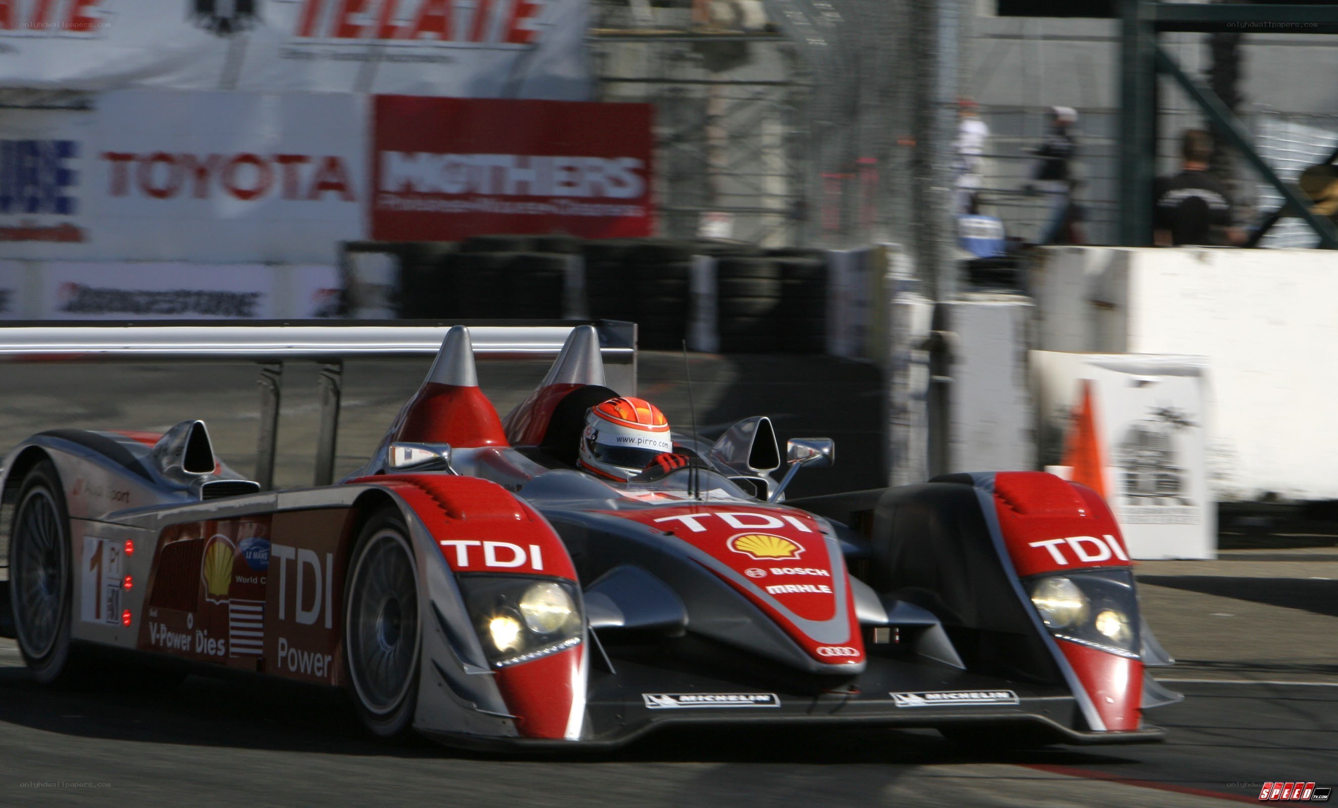 Audi racing car on track