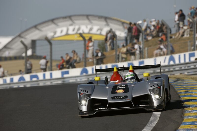 Audi racing car on track