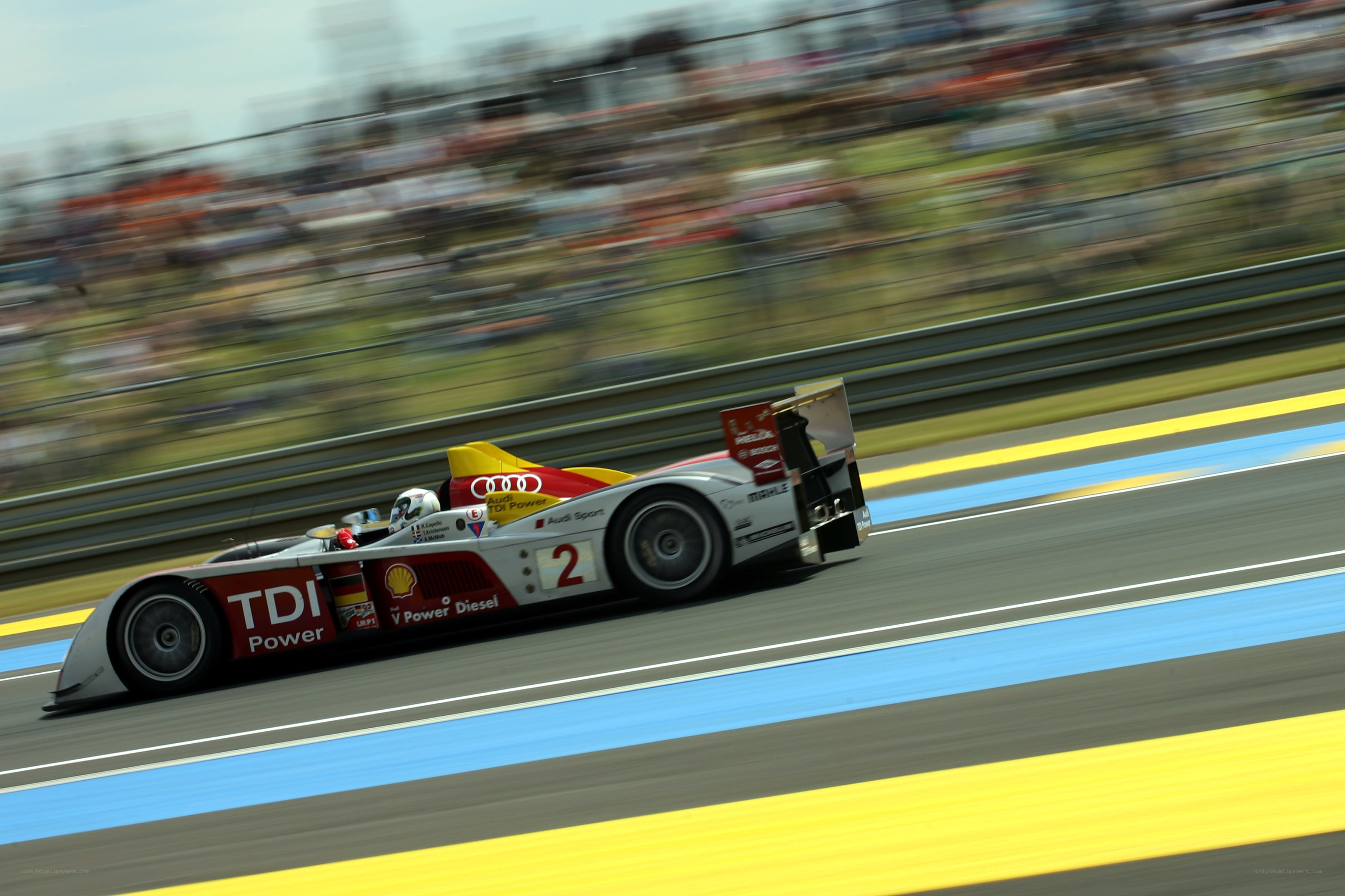 Audi racing car on track