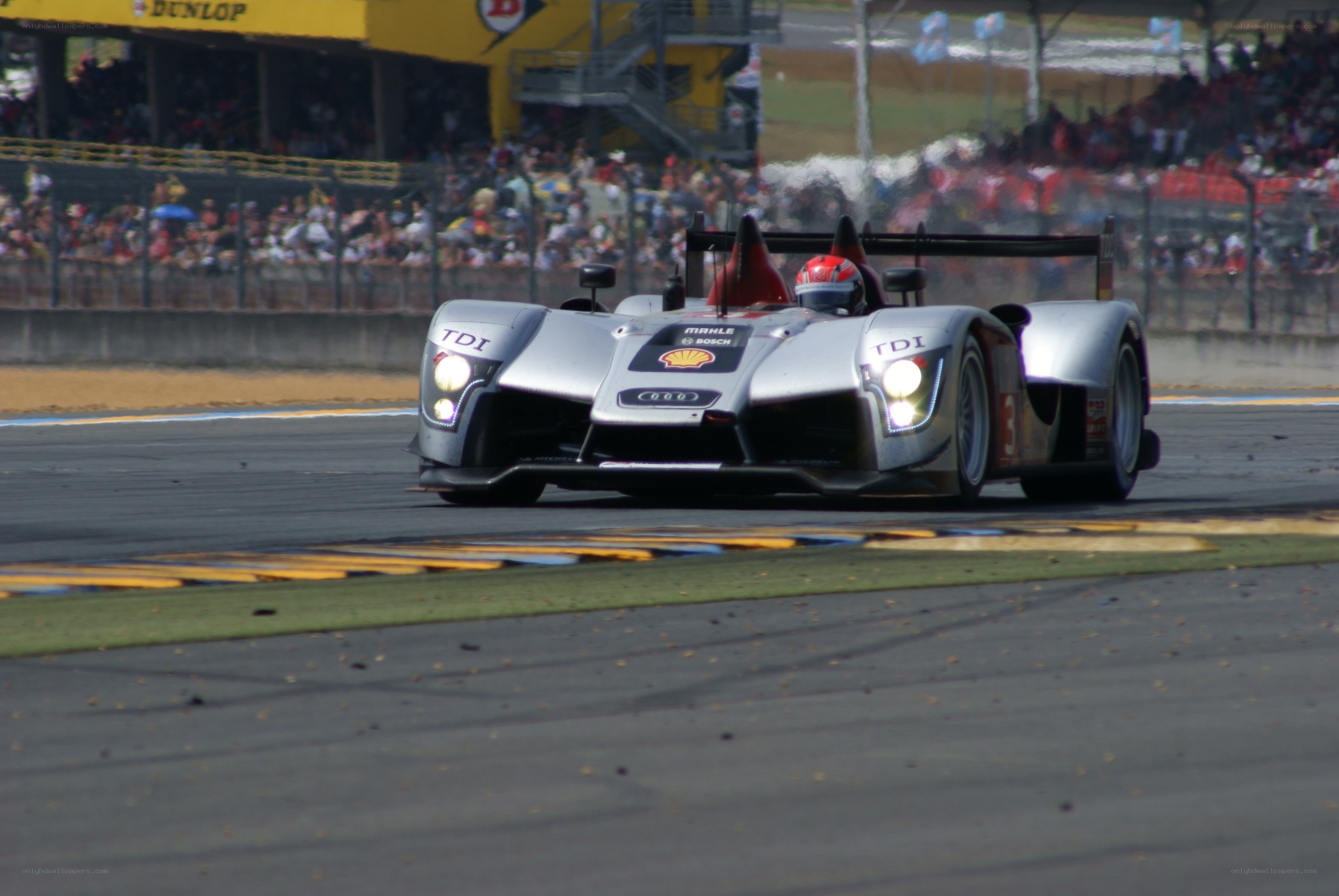 Audi racing car on track