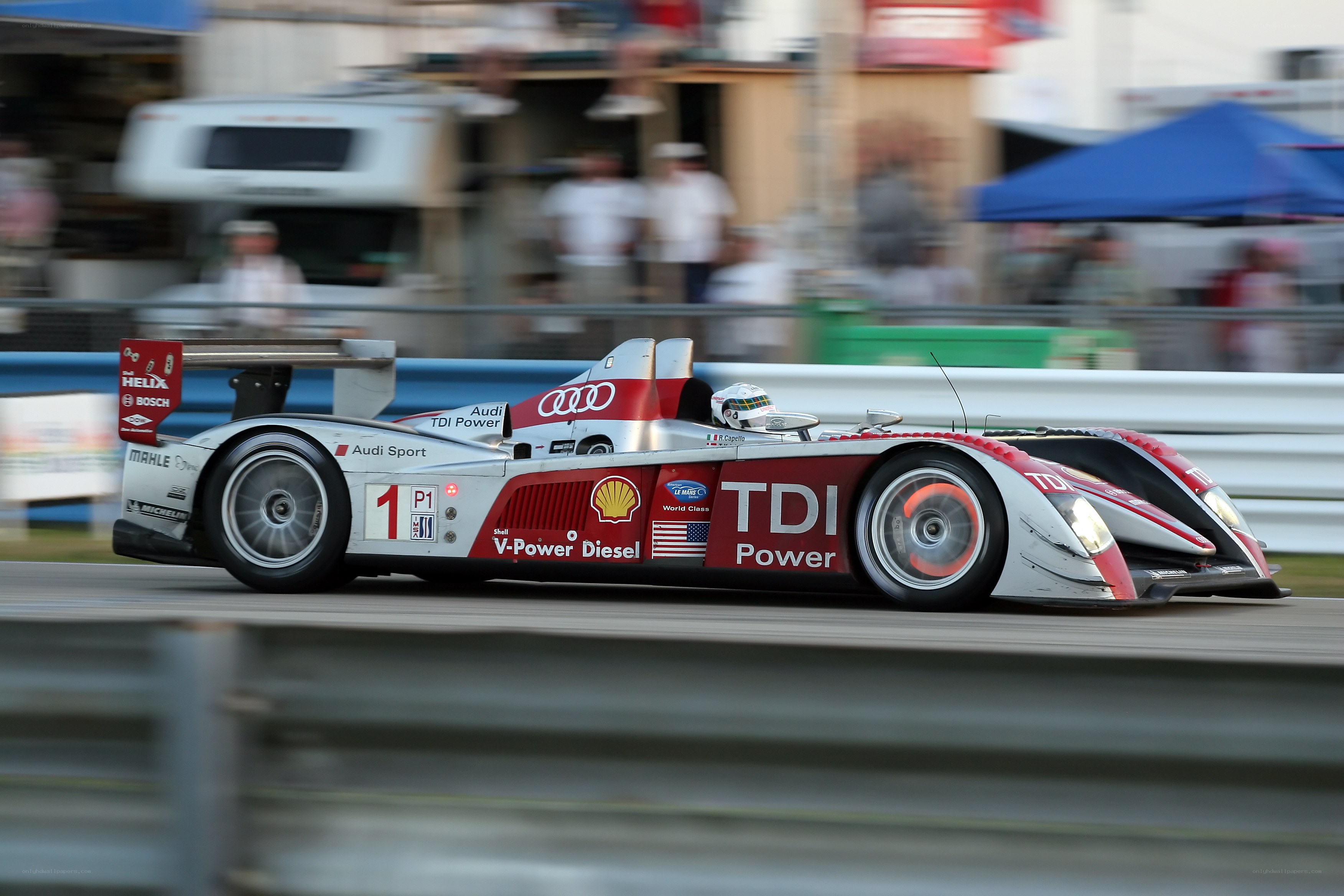 Audi racing car on track