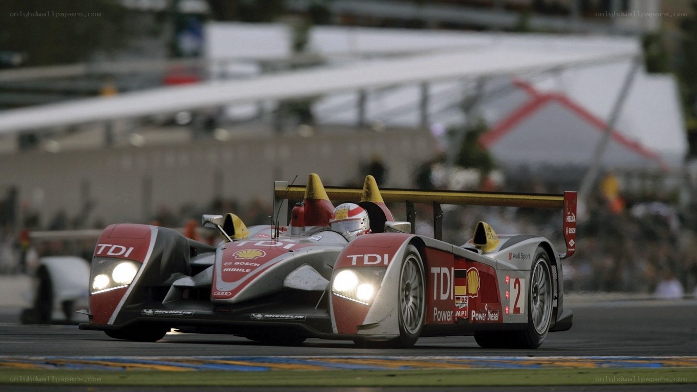 Audi racing car on track