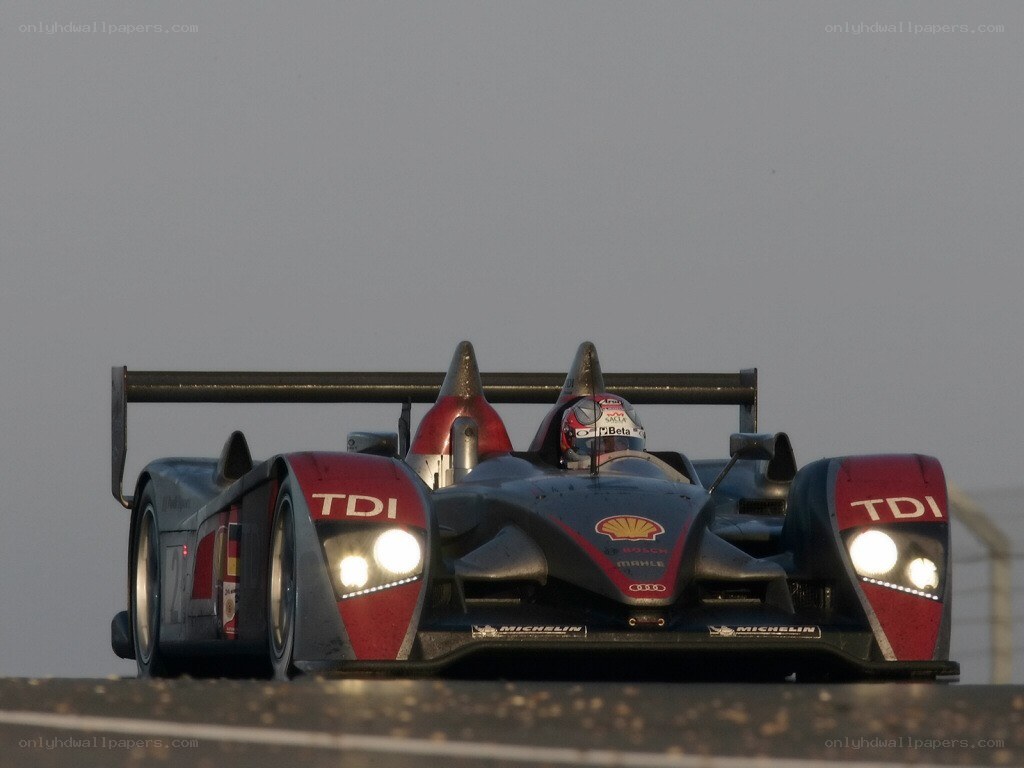Audi racing car on track