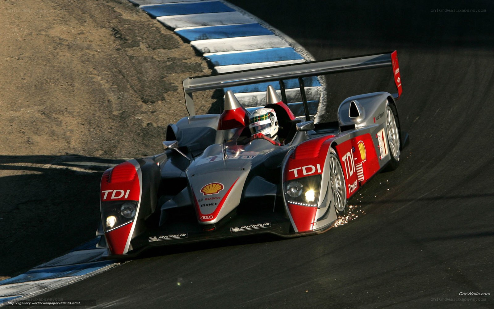 Audi racing car on track
