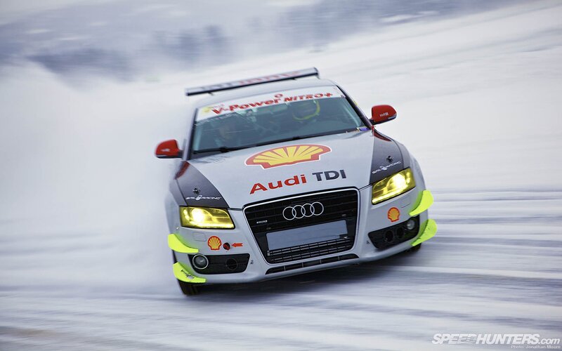 Audi racing on snow