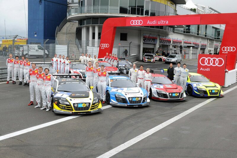 Audi racing team and cars