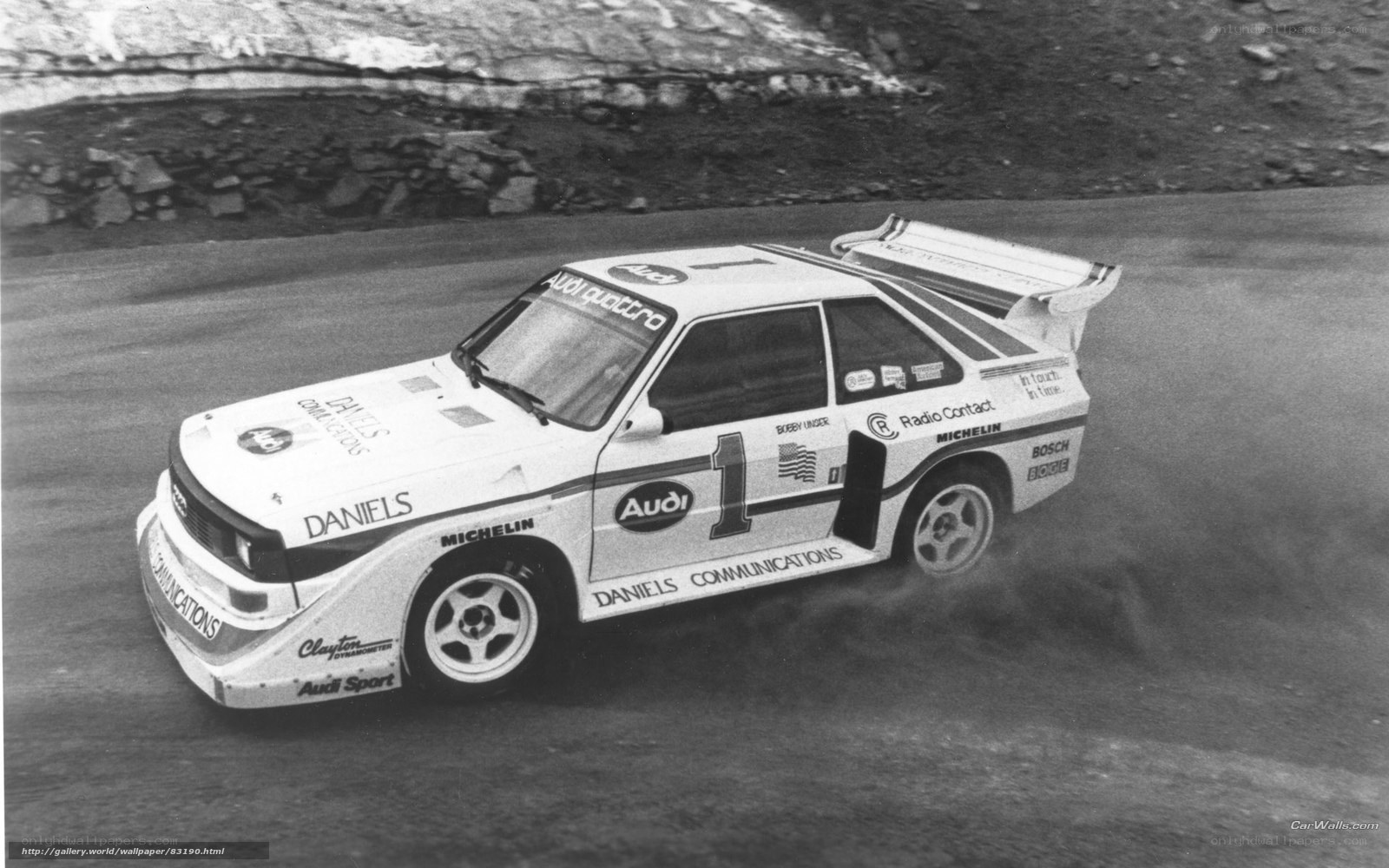 Audi rally car in action