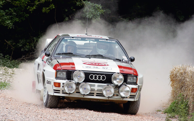 Audi rally car on gravel