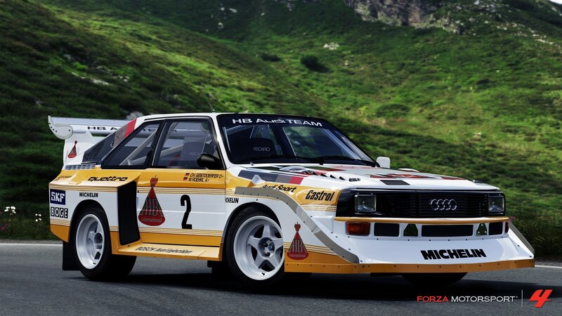 Audi Rally Car on Road