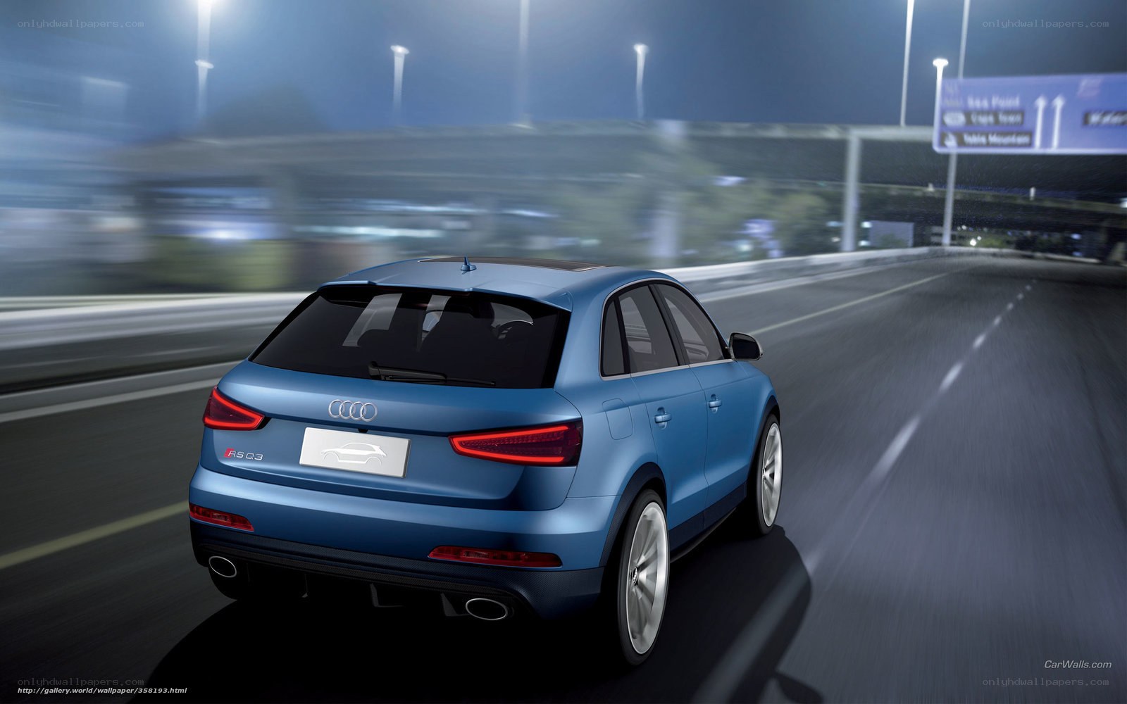 Audi RS Q3 on a highway