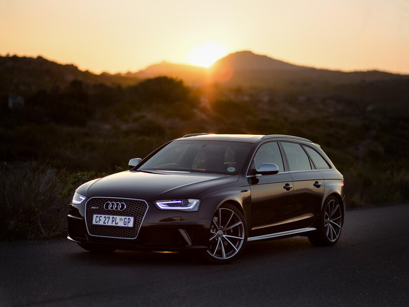 Audi RS4 Avant at sunset