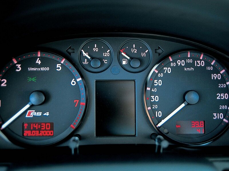 Audi RS4 dashboard close-up
