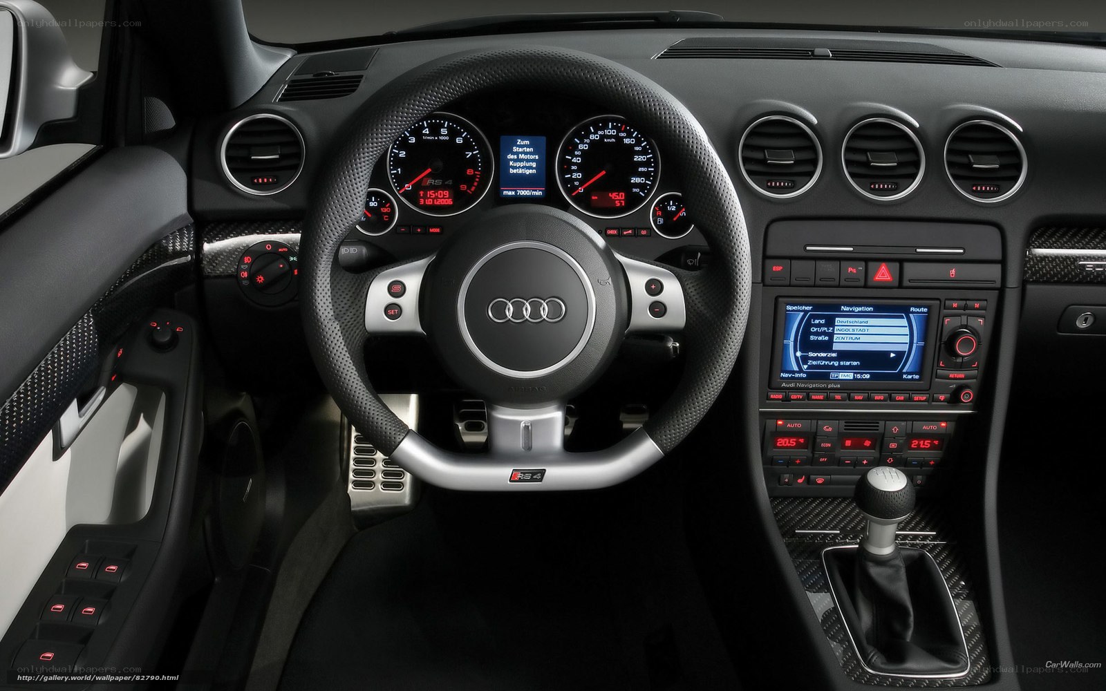 Audi RS4 interior dashboard