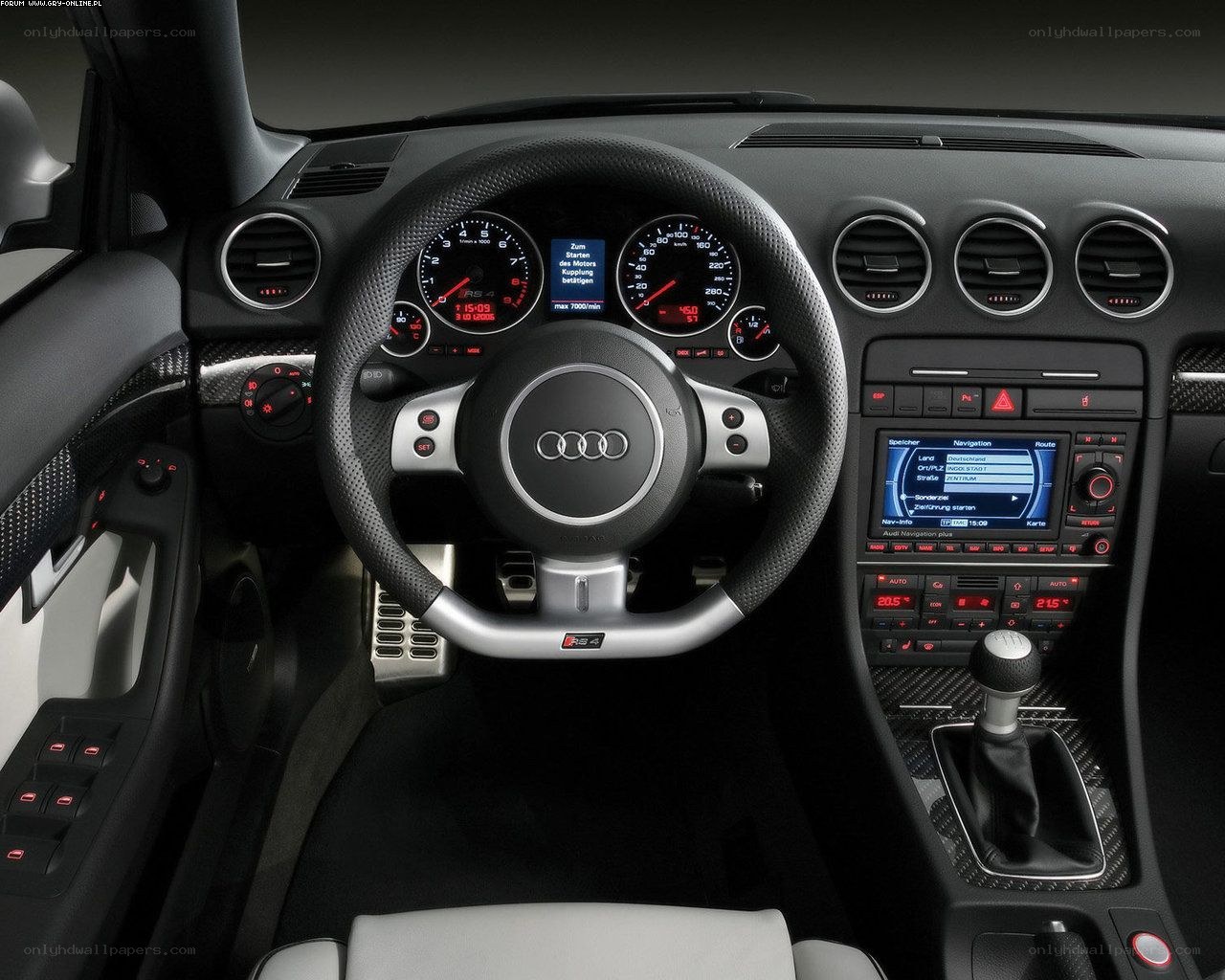 Audi RS4 interior dashboard