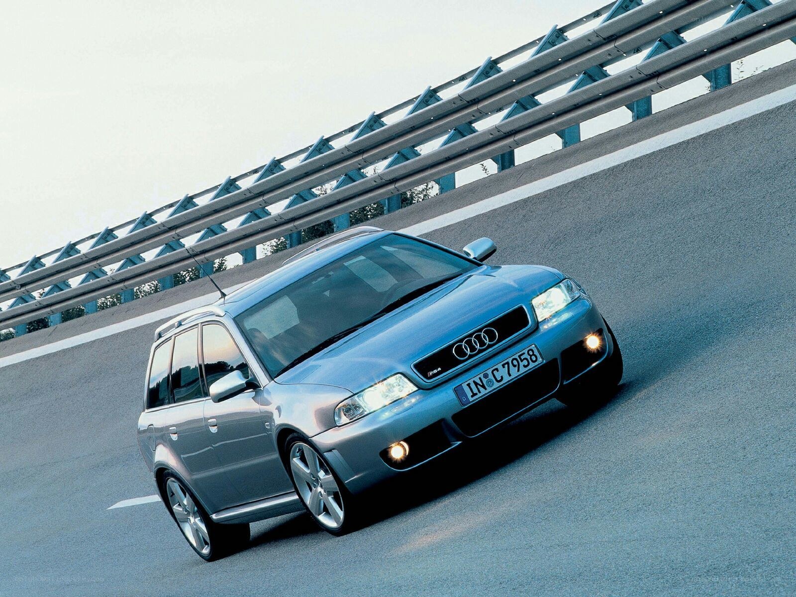 Audi RS4 on a winding road