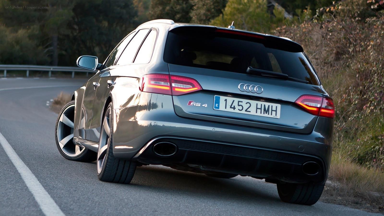 Audi RS4 on a winding road