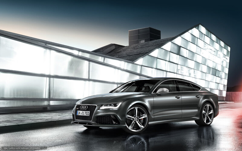 Audi RS7 in a modern city