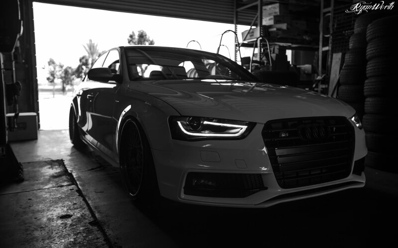 Audi S4 in a garage