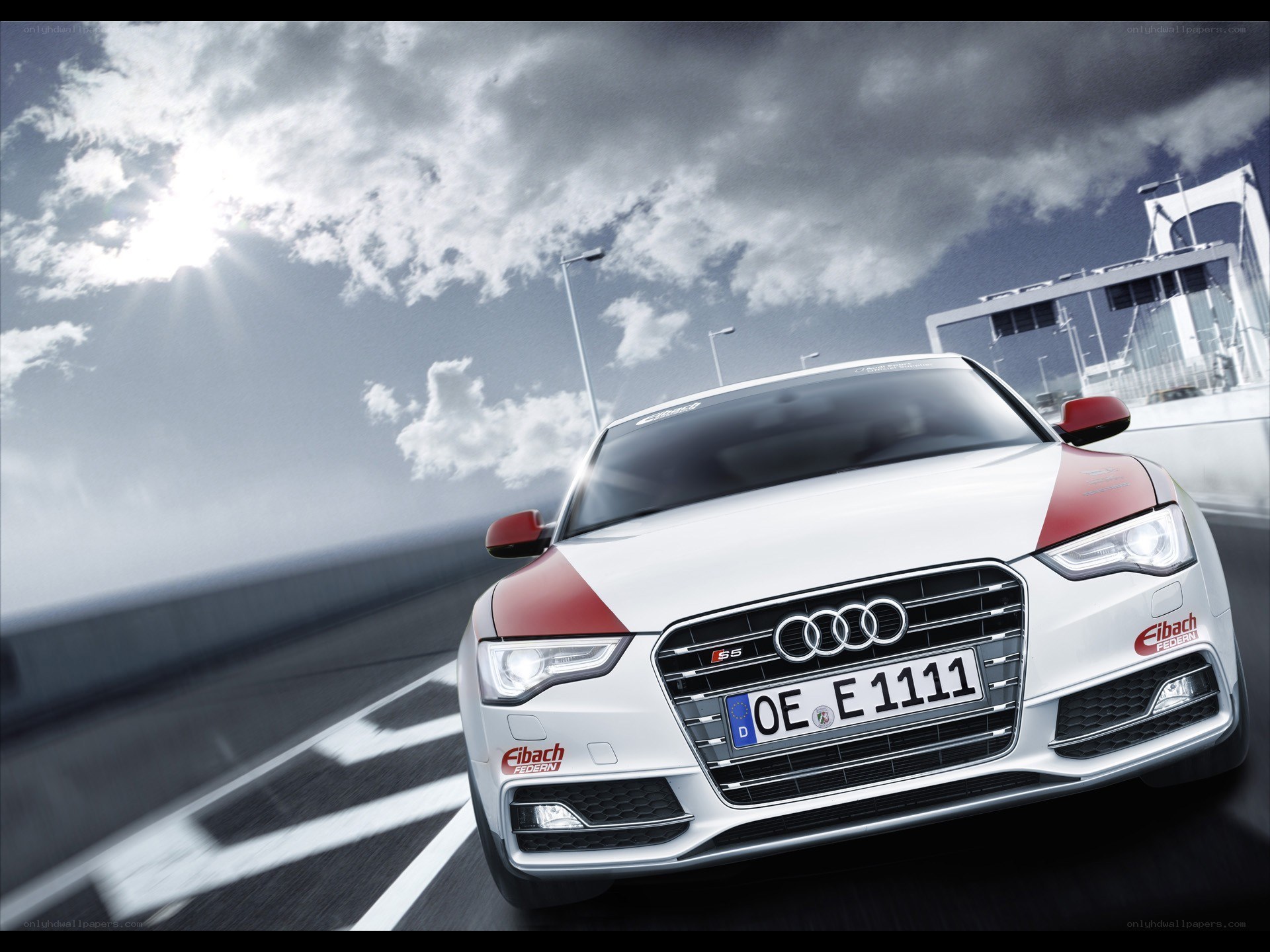 Audi S5 on a highway