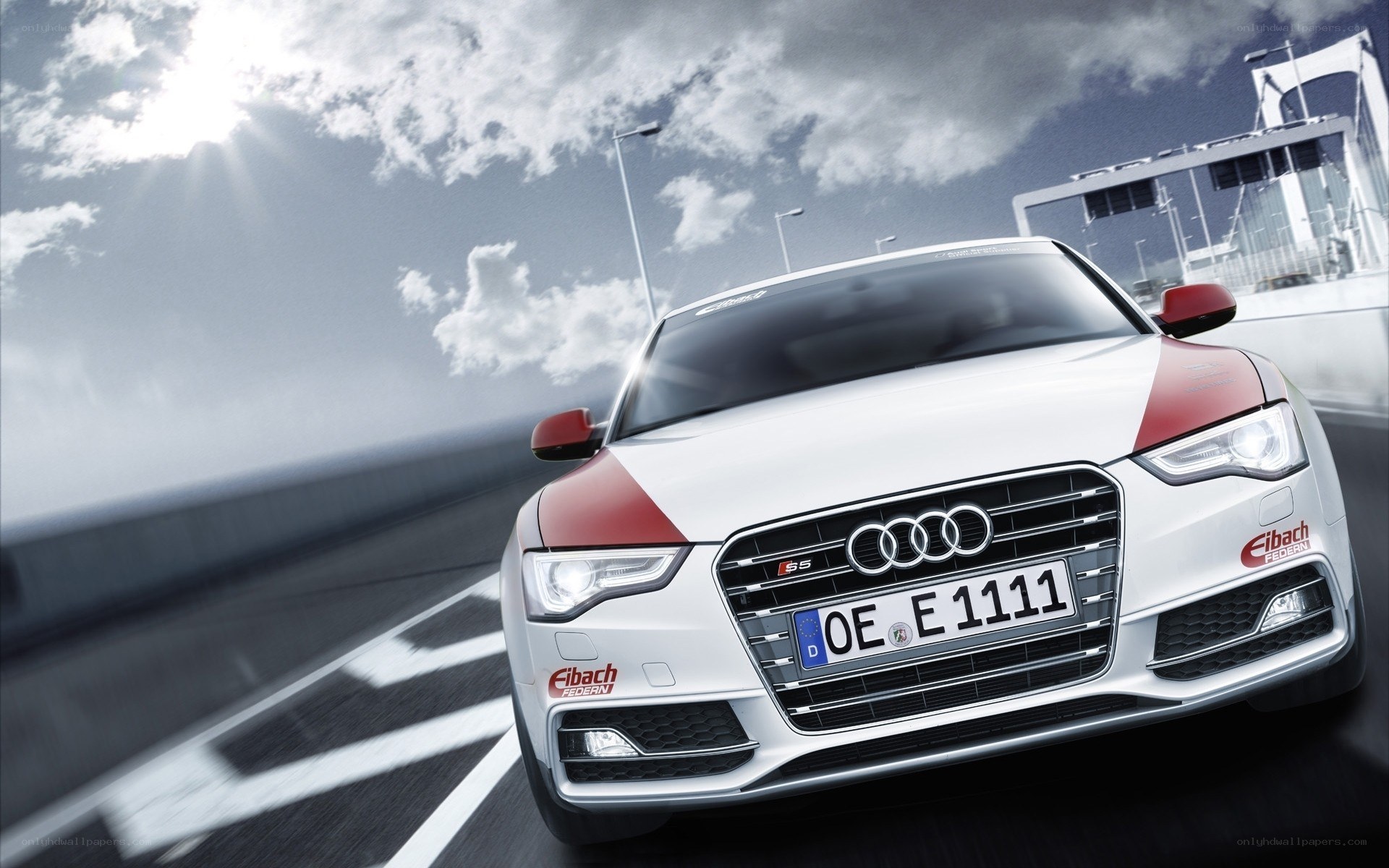 Audi S5 on a highway
