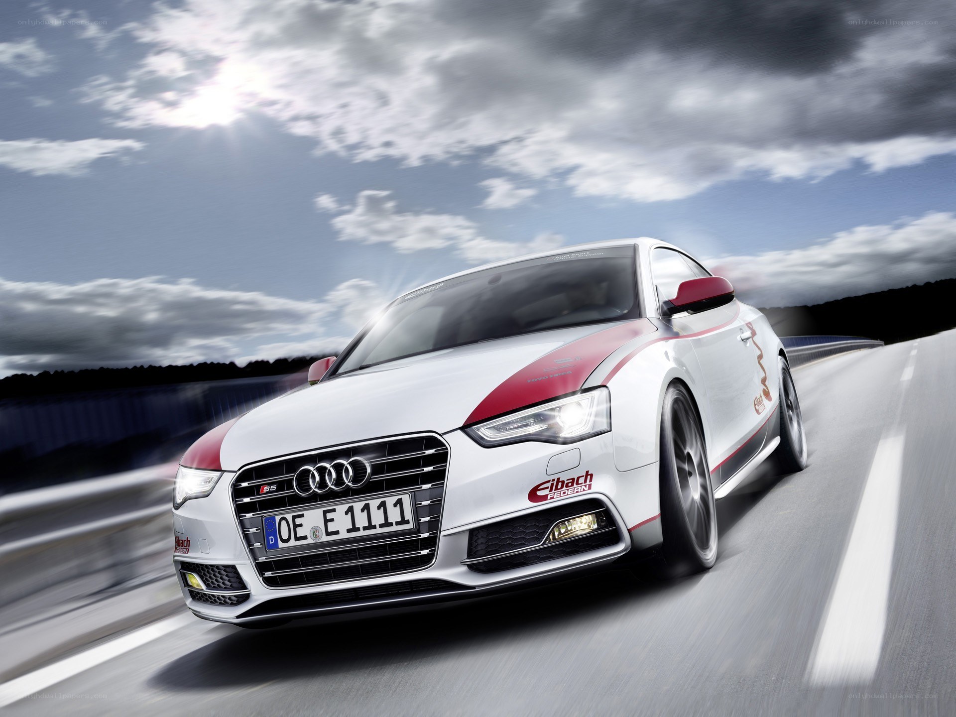 Audi S5 on a highway