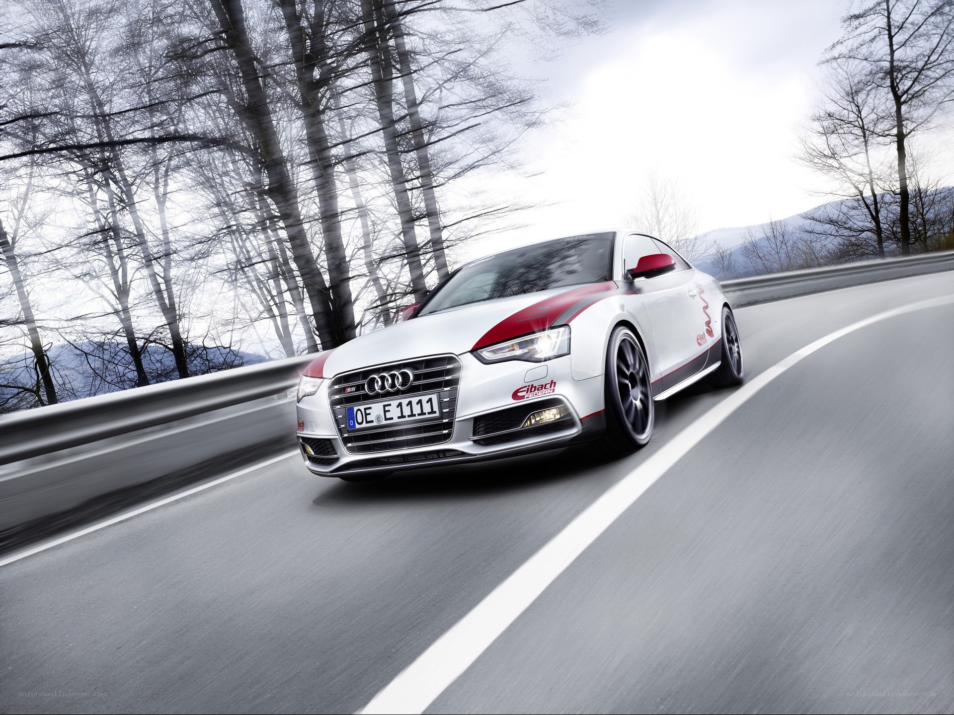 Audi S5 on a winding road
