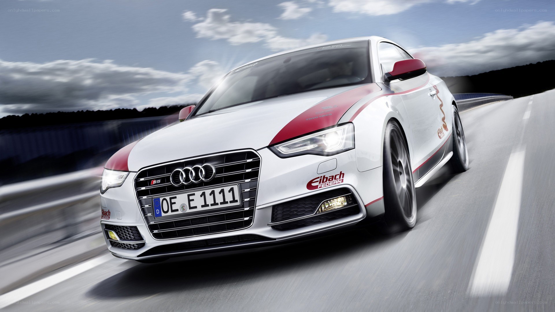 Audi S5 racing on a track
