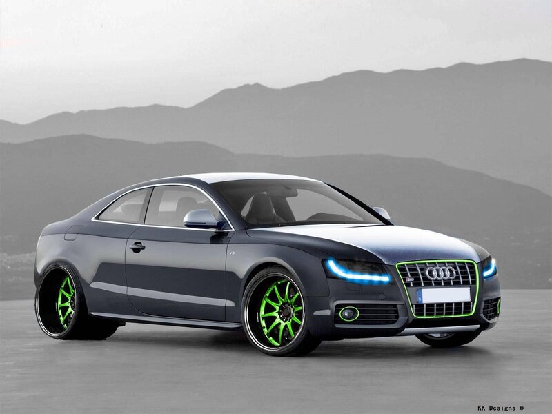 Audi S5 with neon accents