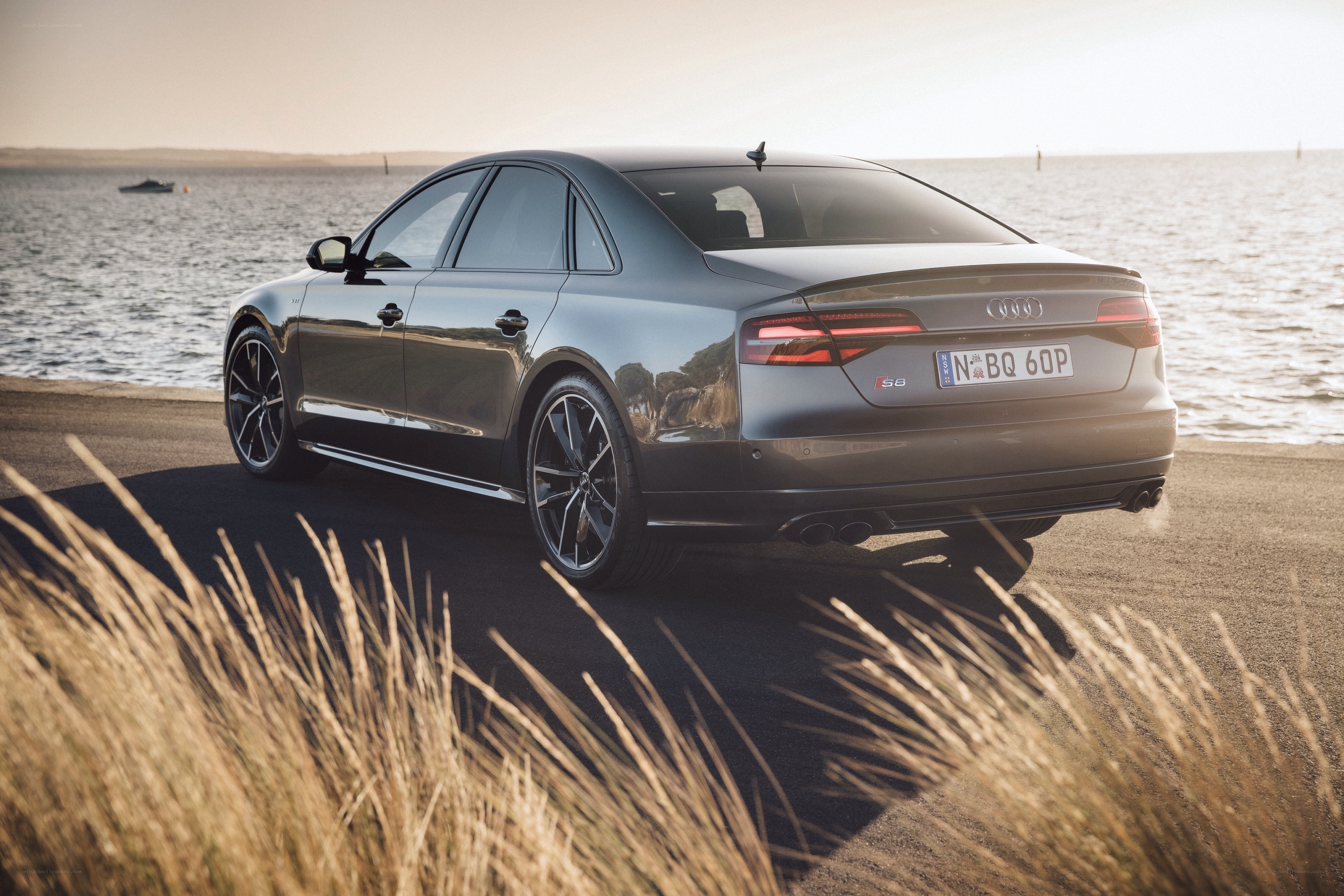 Audi S8 by the water