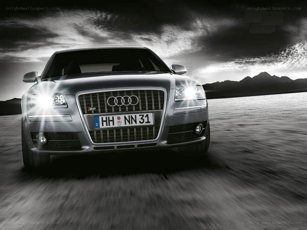 Audi S8 driving on a road
