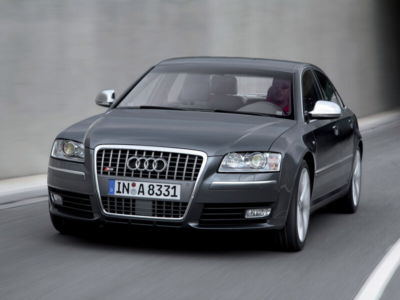 Audi S8 driving on a road