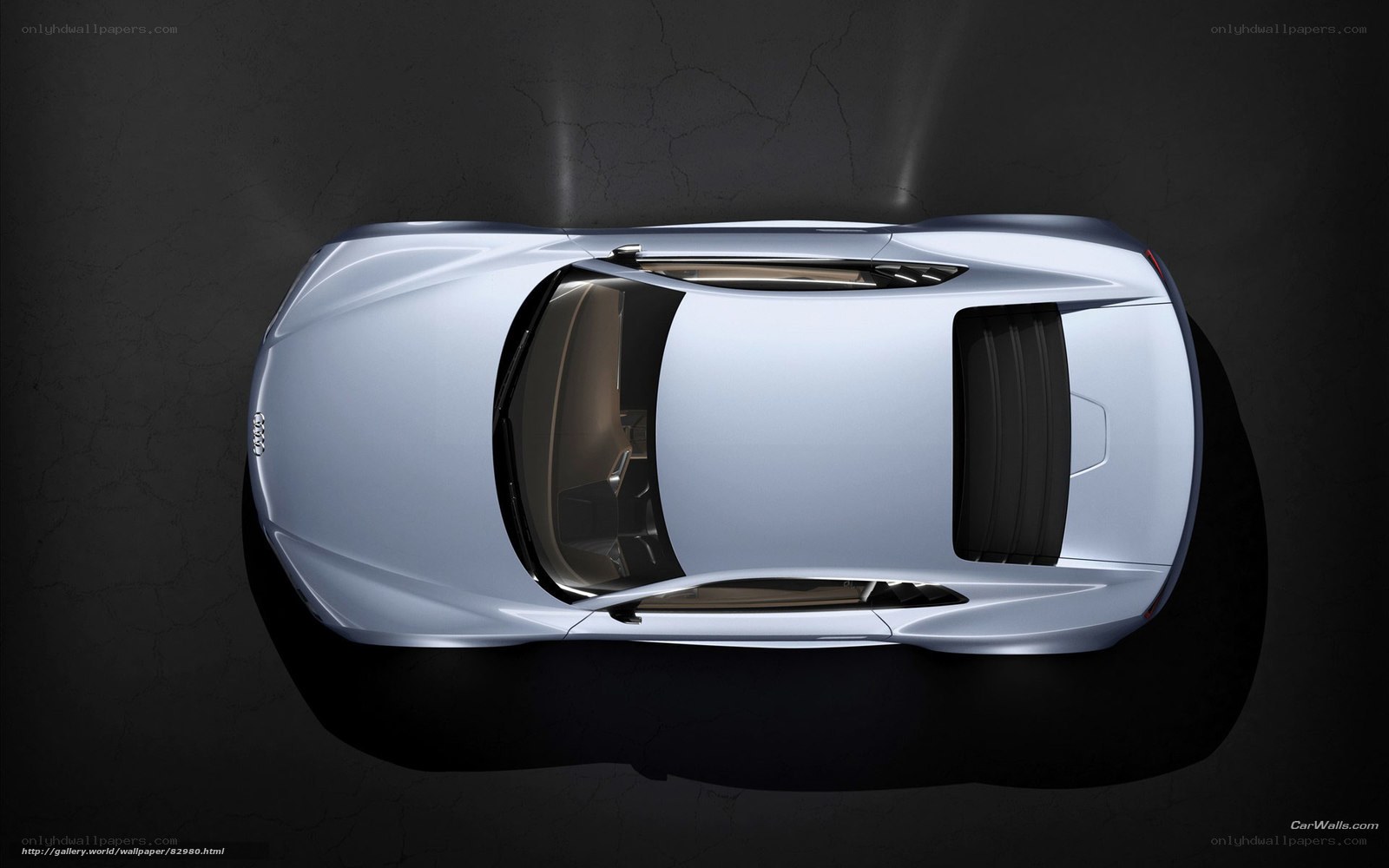 Audi sports car from above